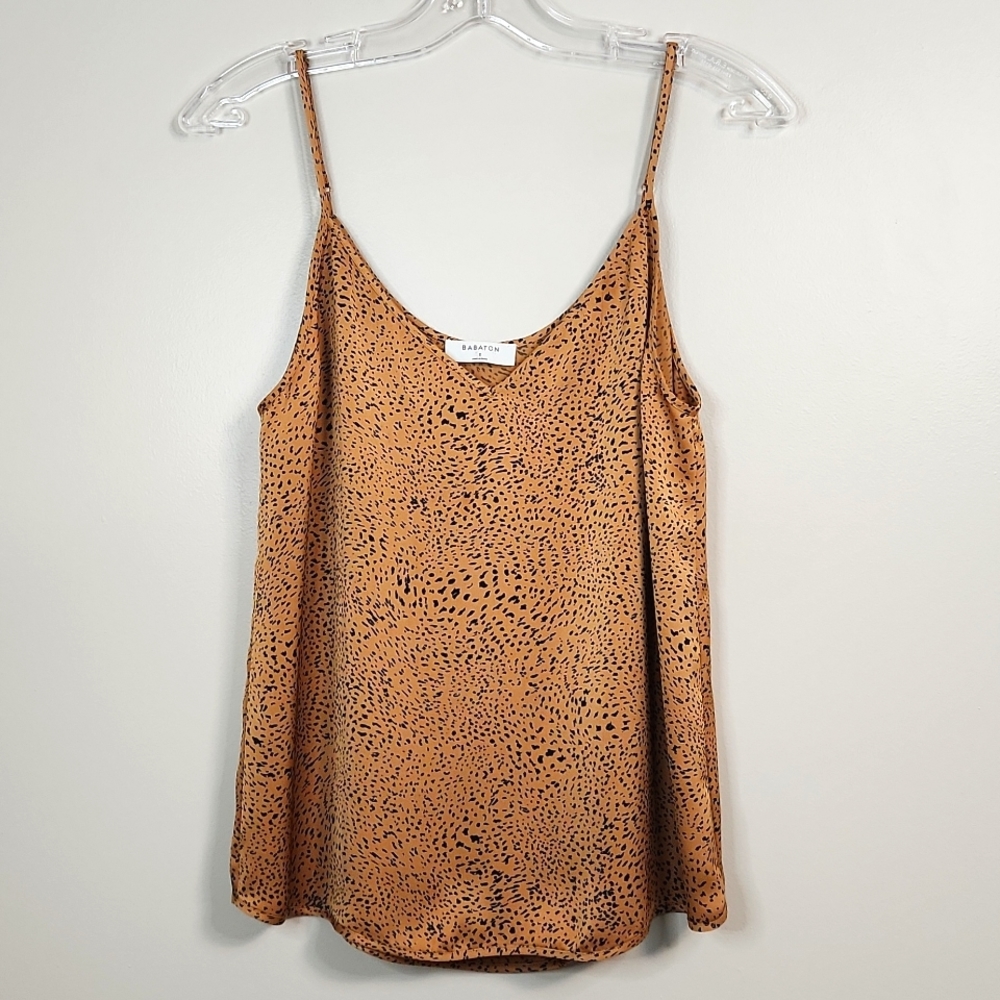 🌿 Babaton Leopard Print V-Neck Camisole | Tank, Size S ~ EUC
